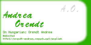 andrea orendt business card